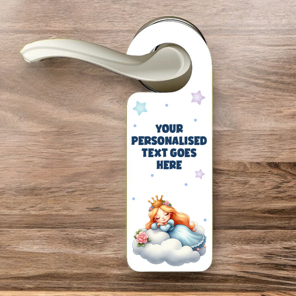 Personalised Princess Sleeping Door Hanger Gift