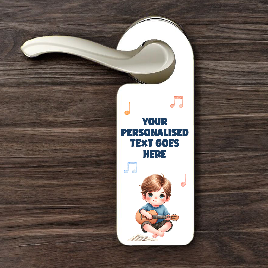 Personalised Music Star Blue - Door Hanger Gift