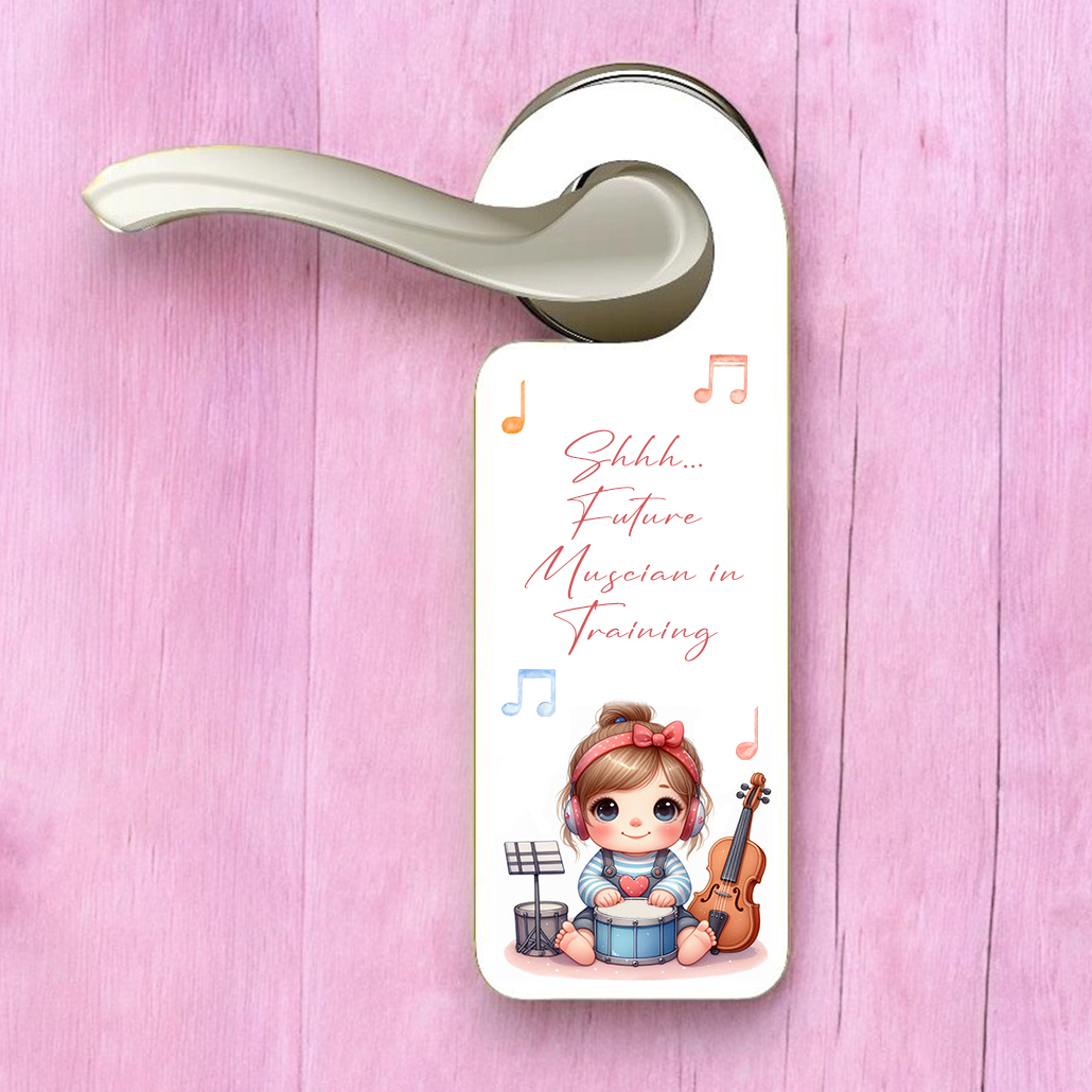 Personalised Music Star Pink - Door Hanger Gift