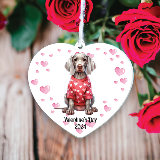 Personalised Weimaraner Dog Love Decoration