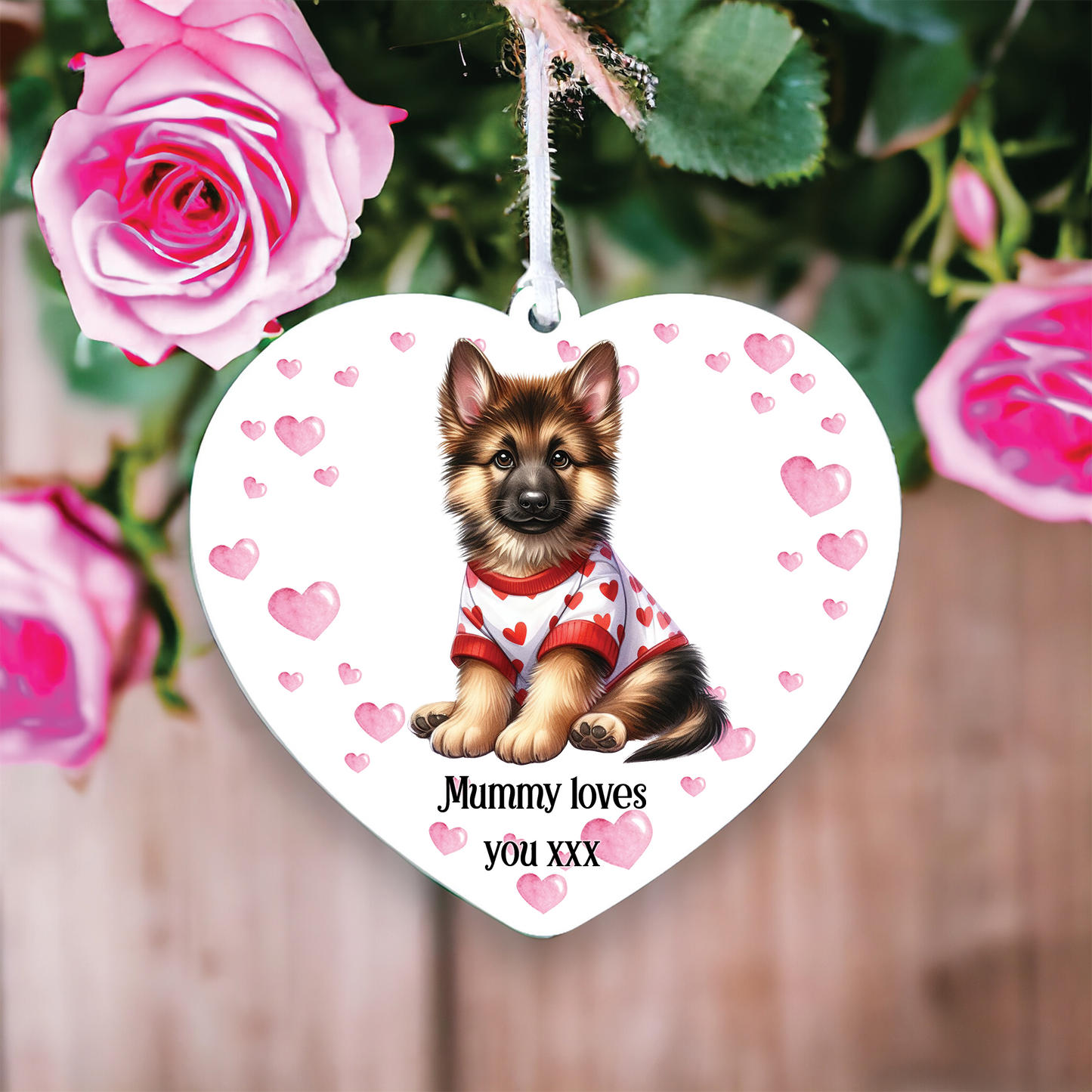 Personalised German Shepard Dog Love Decoration