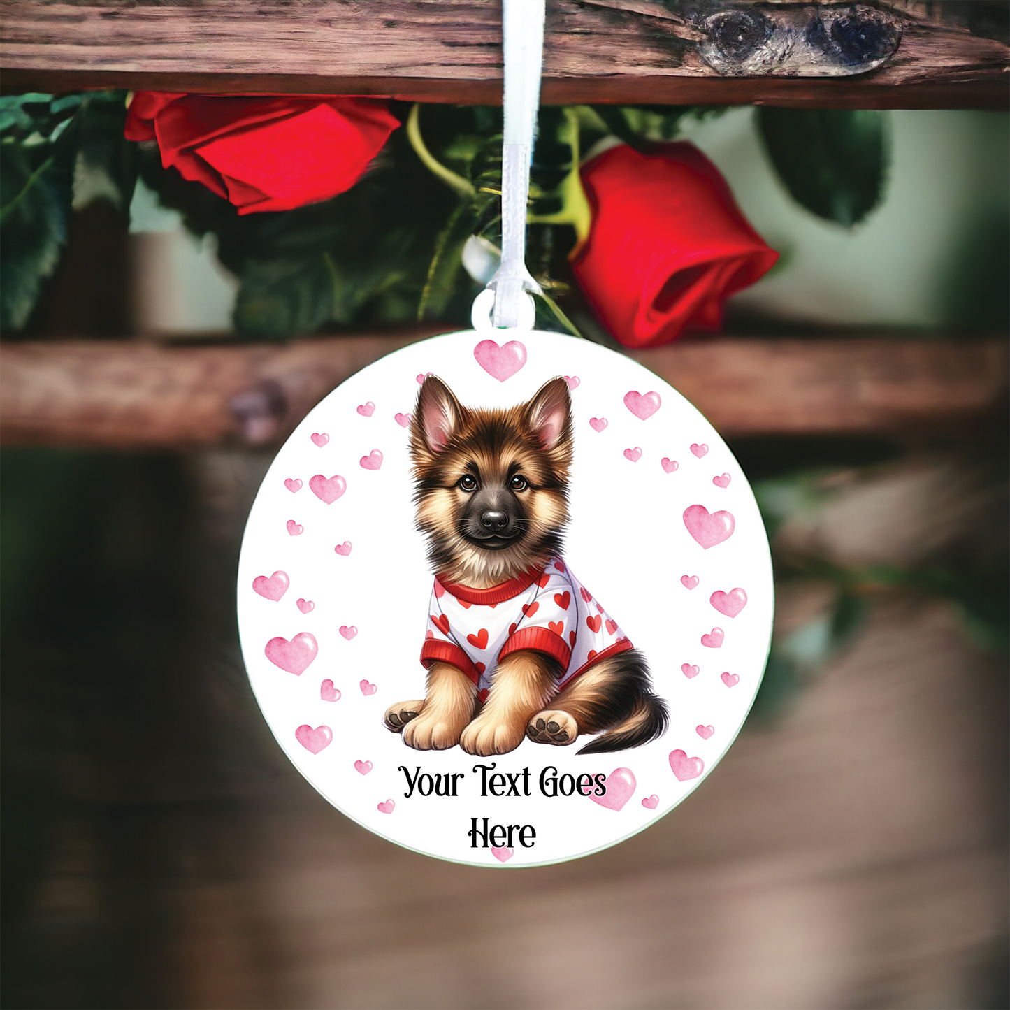 Personalised German Shepard Dog Love Decoration