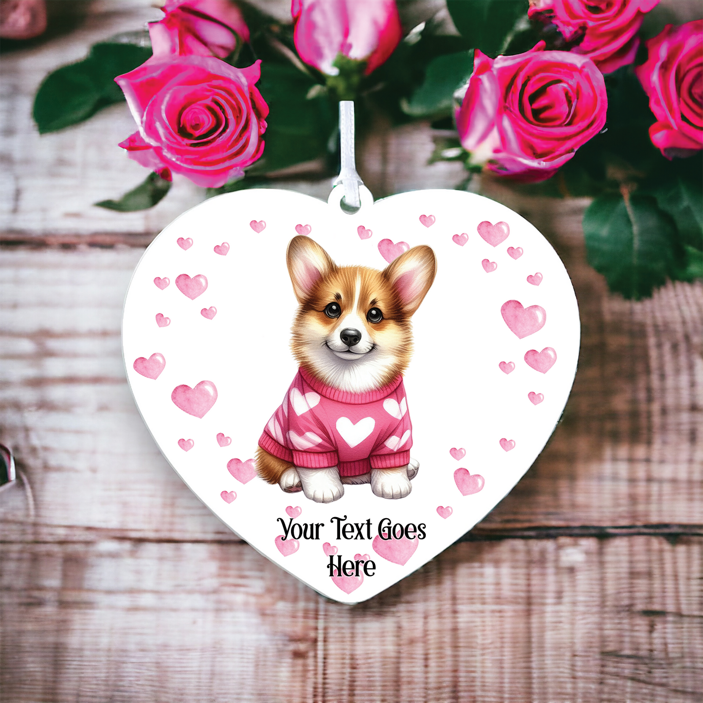 Personalised Corgi Dog Love Decoration