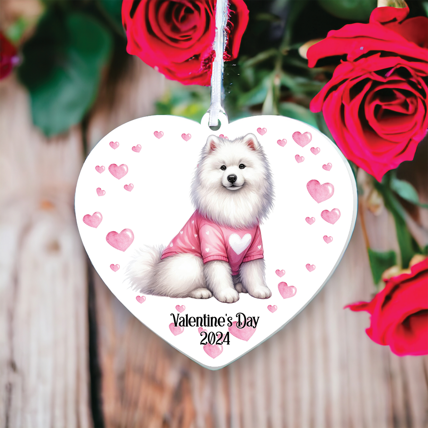 Personalised Samoyed Dog Love Decoration