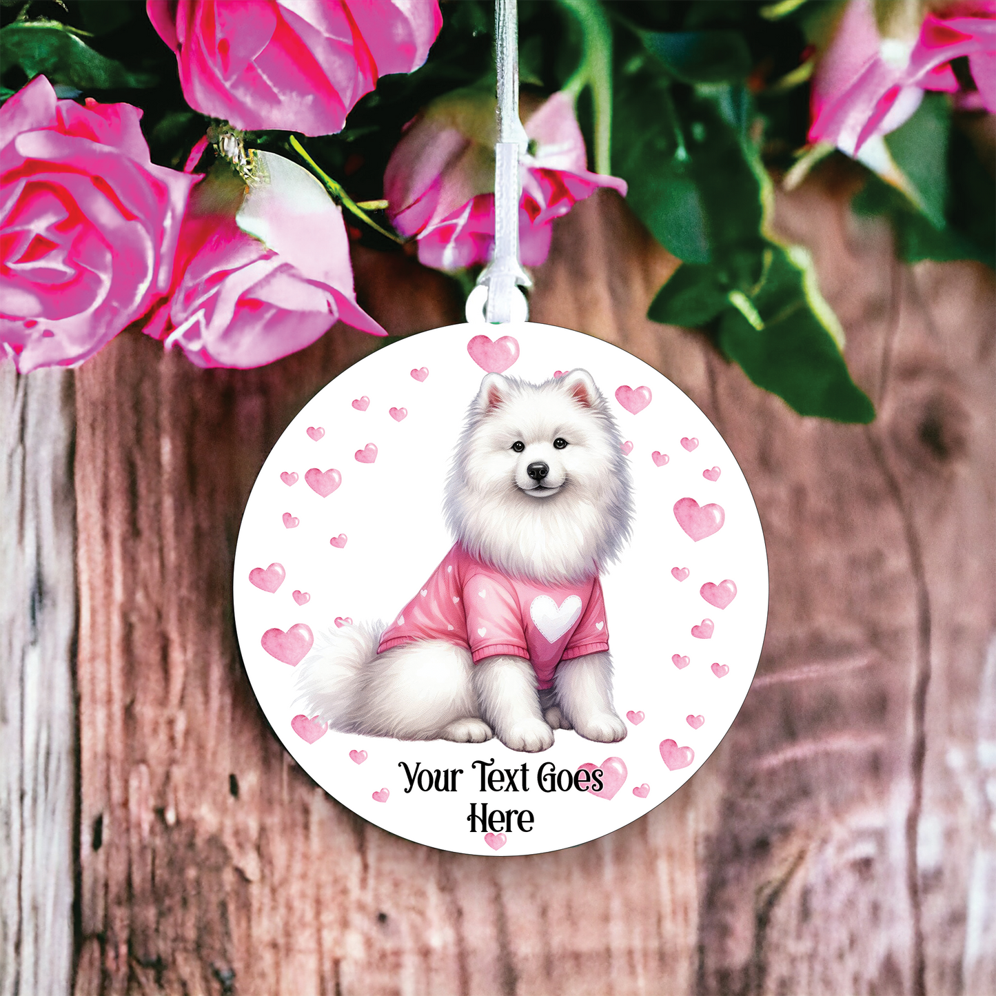 Personalised Samoyed Dog Love Decoration