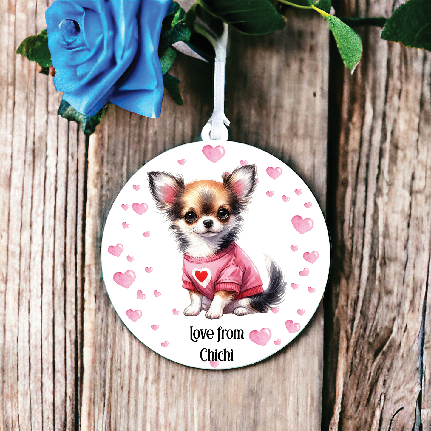 Personalised Chihuahua Dog Love Decoration