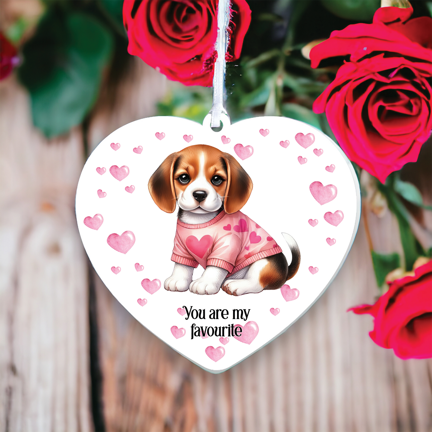 Personalised Beagle Puppy Dog Love Decoration