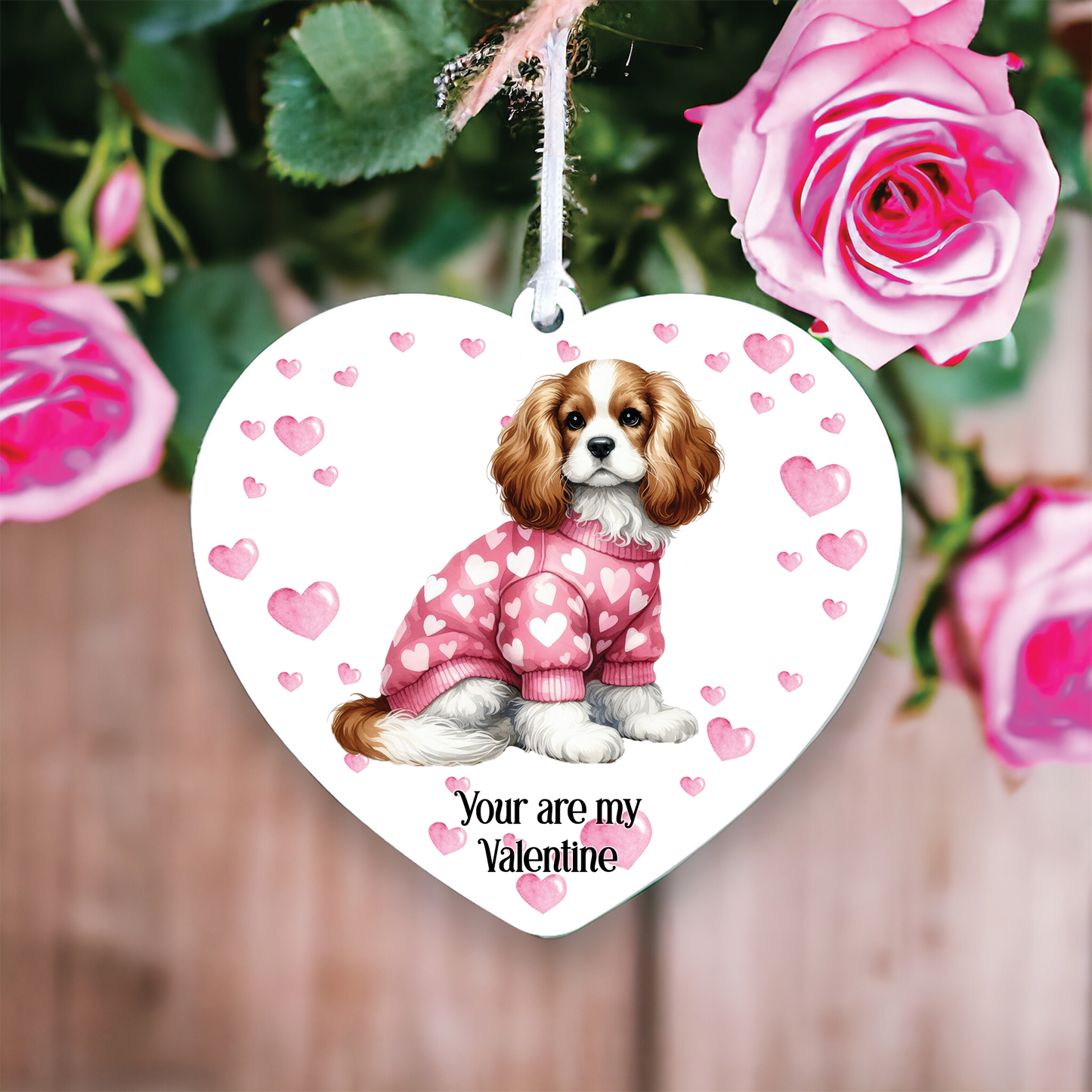 Personalised Cavalier King Charles Spaniel Love Decoration