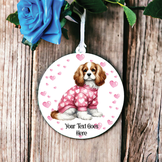 Personalised Cavalier King Charles Spaniel Love Decoration