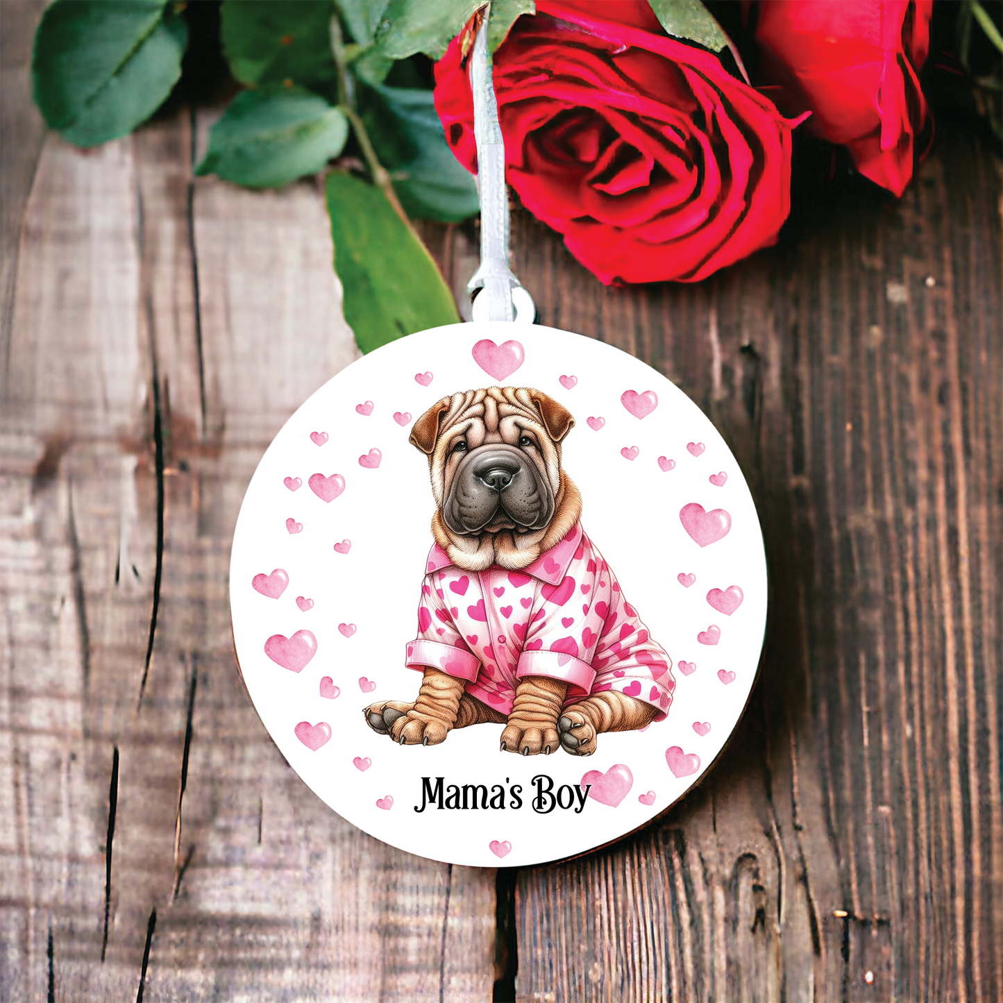 Personalised Shar Pei Dog Love Decoration