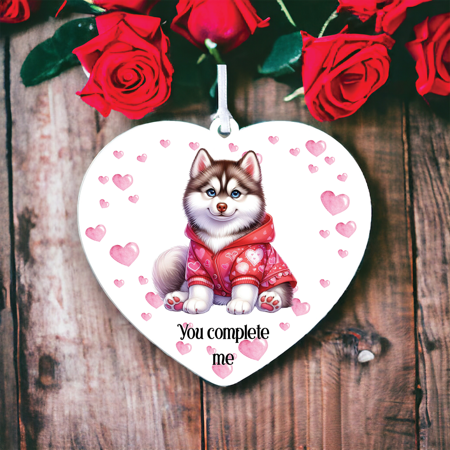 Personalised Siberian Husky Dog Love Decoration