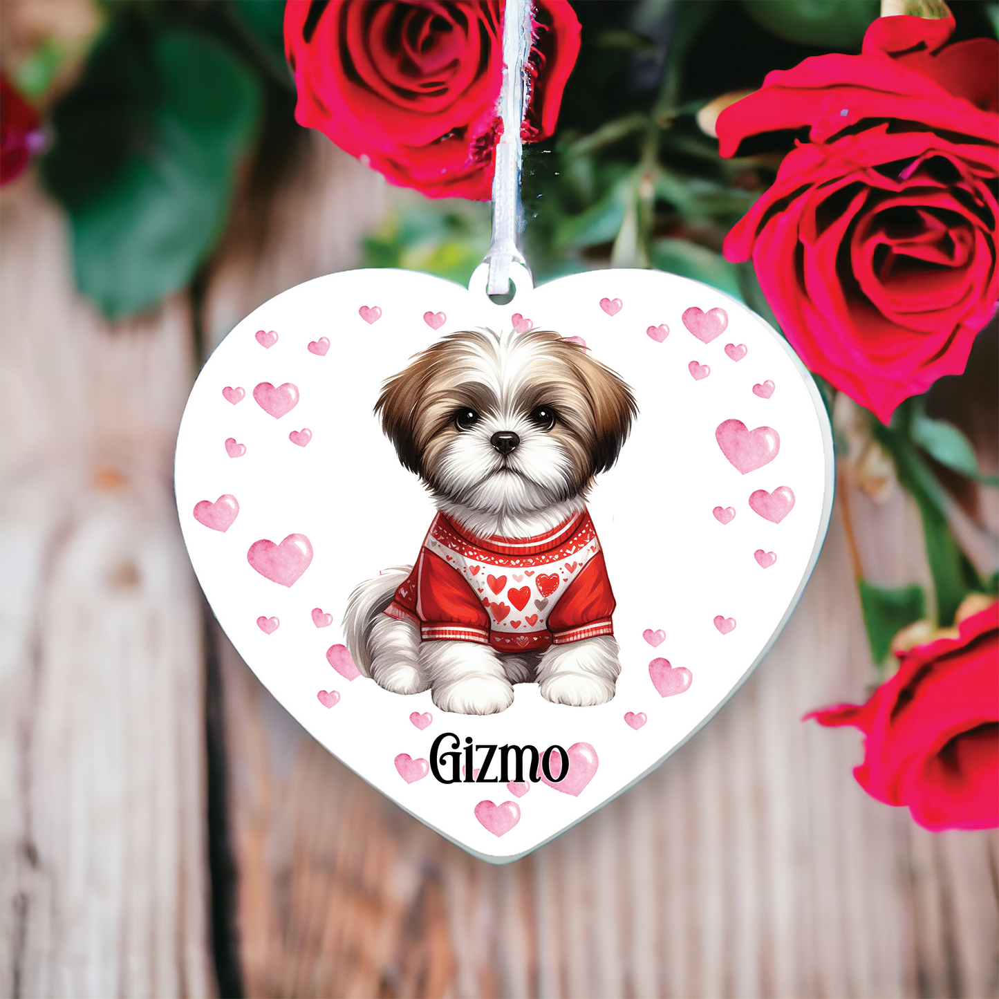 Personalised Shih Tzu Dog Love Decoration