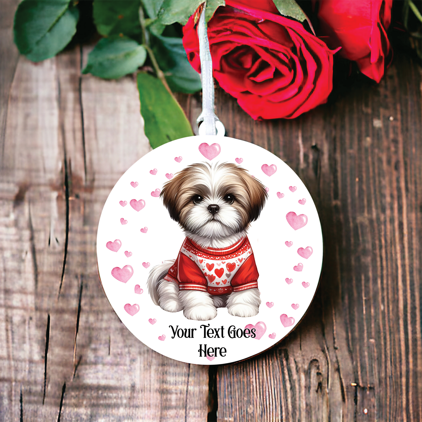 Personalised Shih Tzu Dog Love Decoration