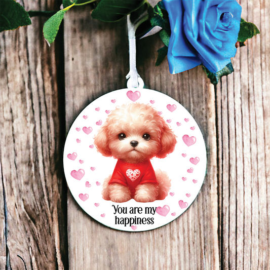 Personalised Poodle Dog Love Decoration