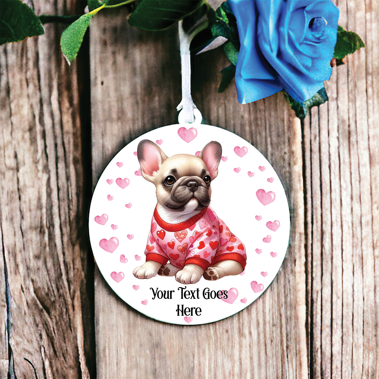 Personalised French Bulldog Love Decoration