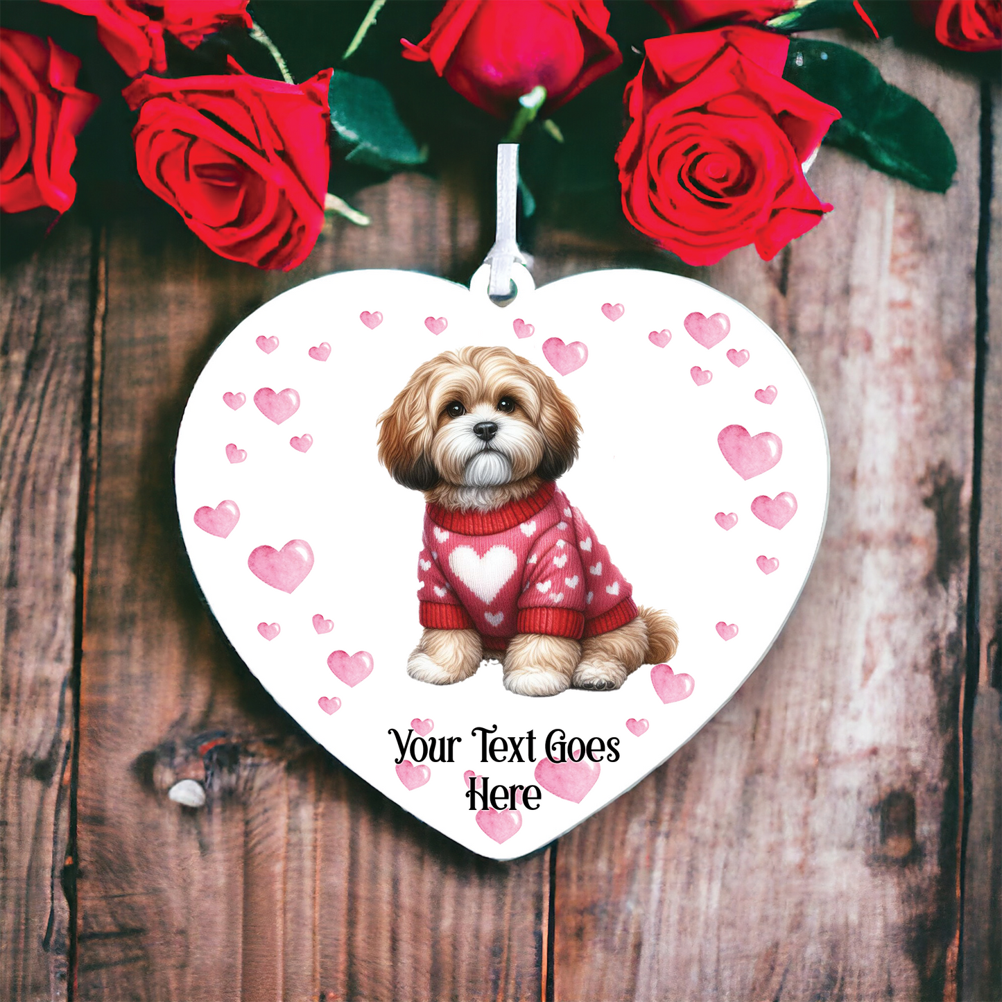 Personalised Cavachon Love Decoration