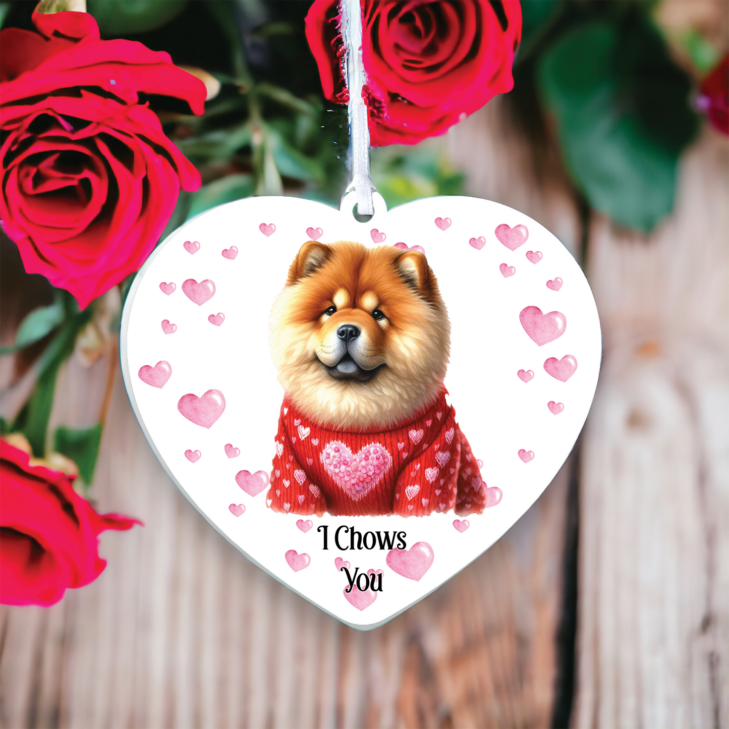 Personalised Chow Chow Love Decoration