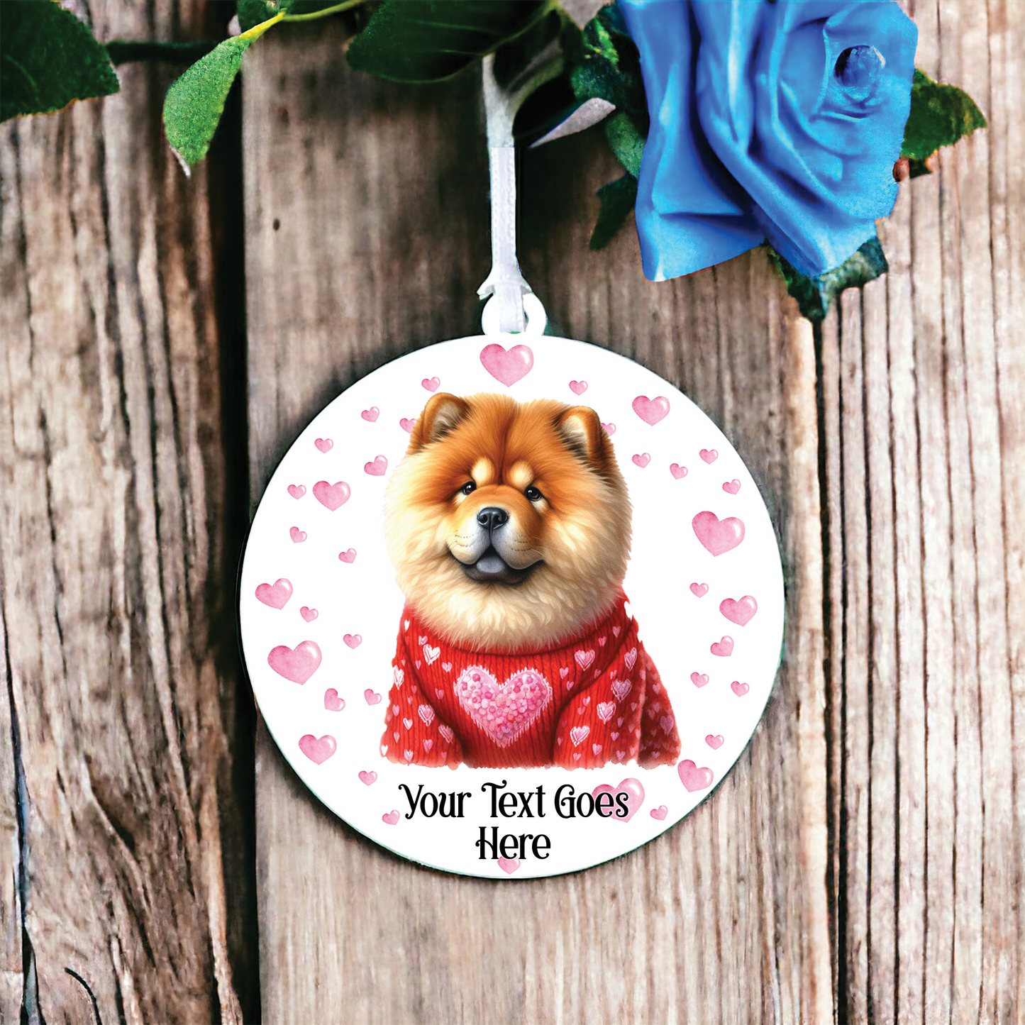 Personalised Chow Chow Love Decoration