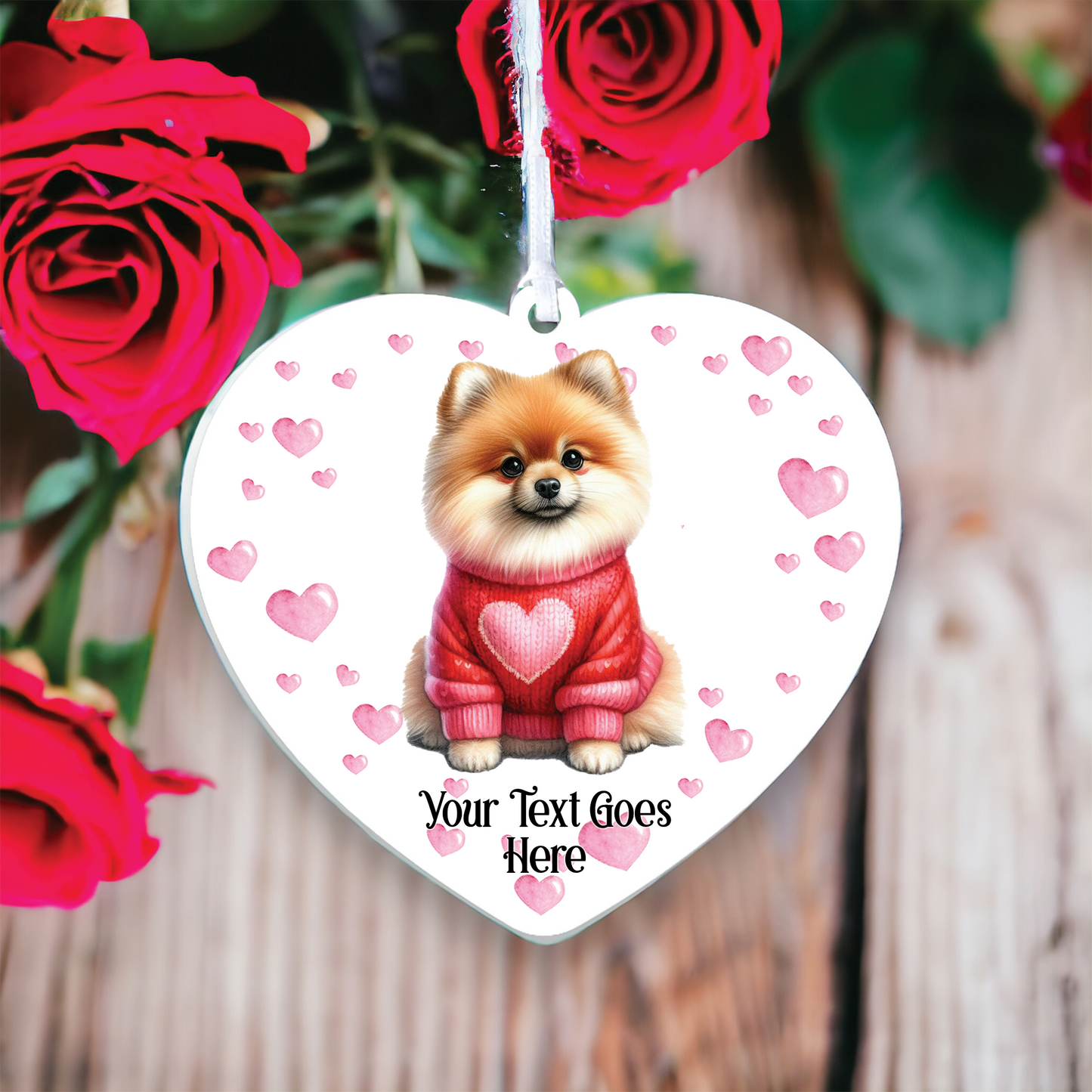 Personalised Pomeranian Love Decoration