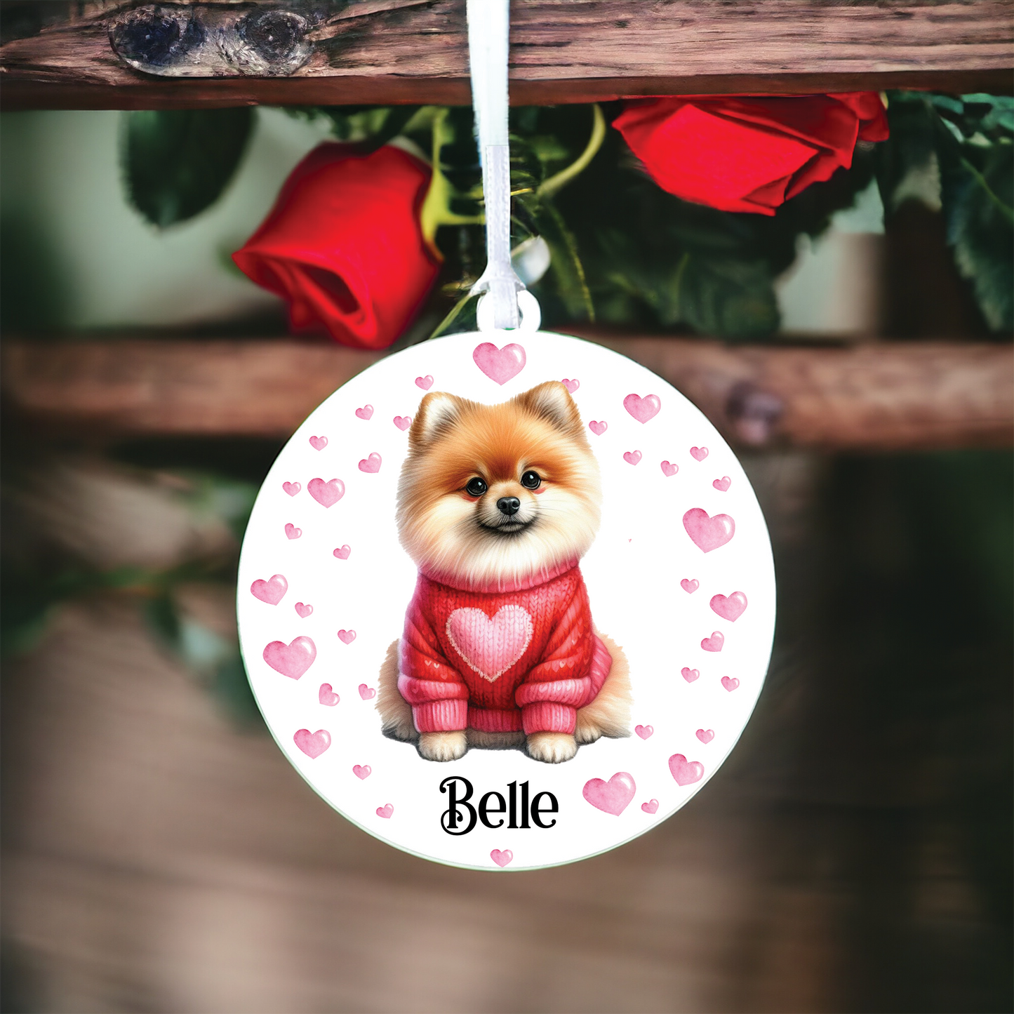 Personalised Pomeranian Love Decoration