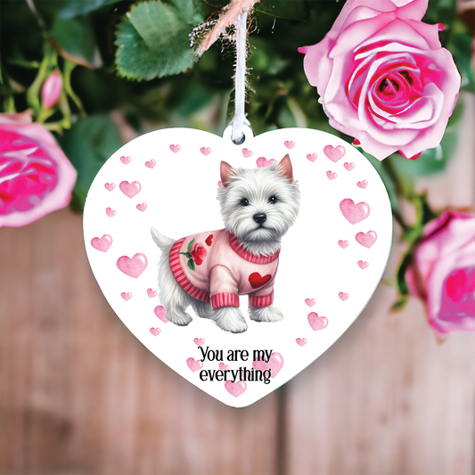 Personalised West Highland Terrier Love Decoration