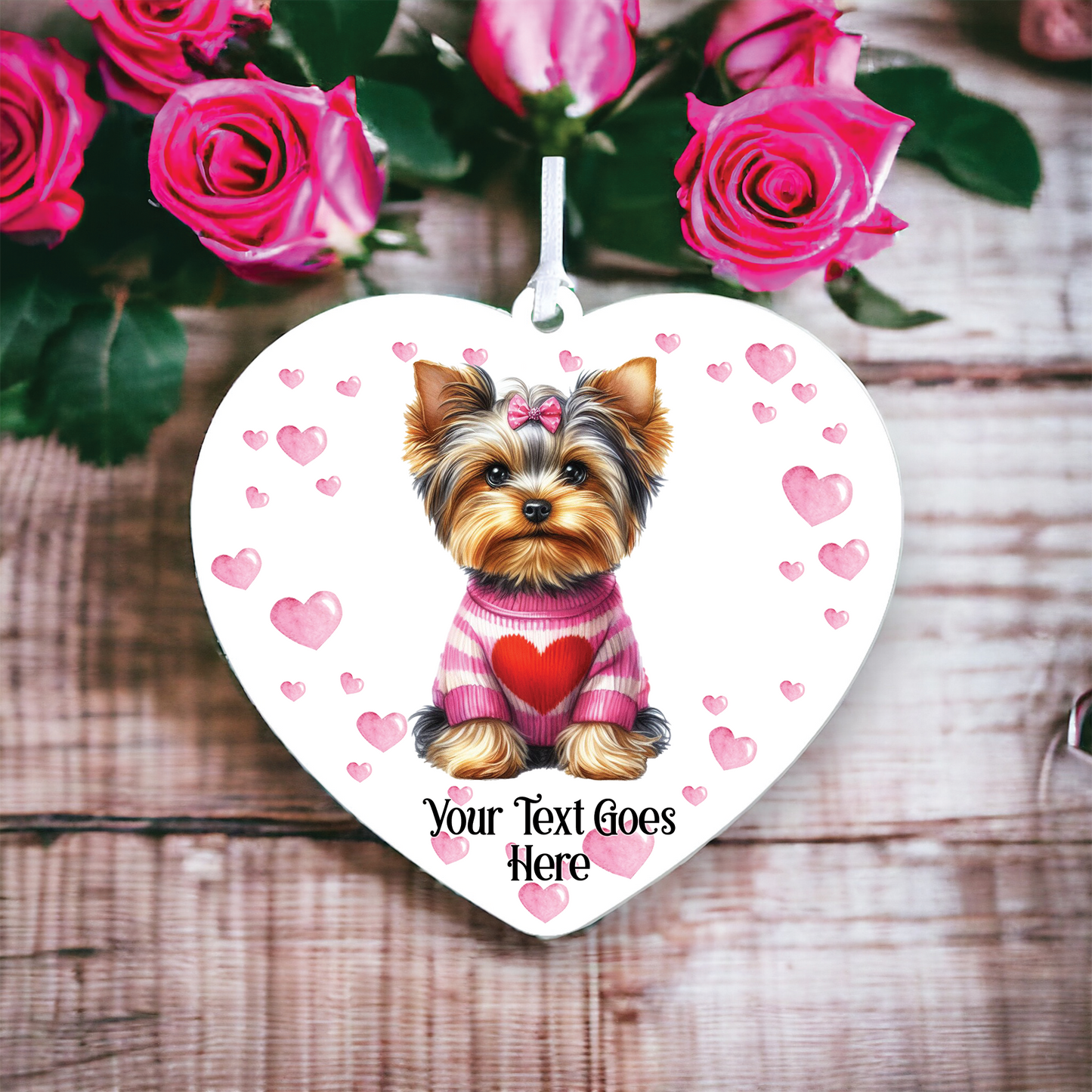 Personalised Yorkshire Terrier Love Decoration