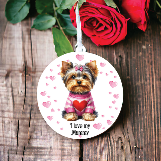 Personalised Yorkshire Terrier Love Decoration