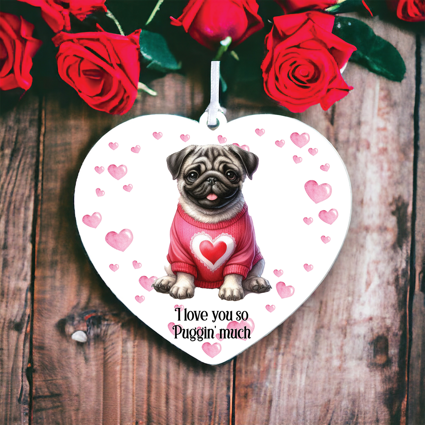 Personalised Pug Love Decoration