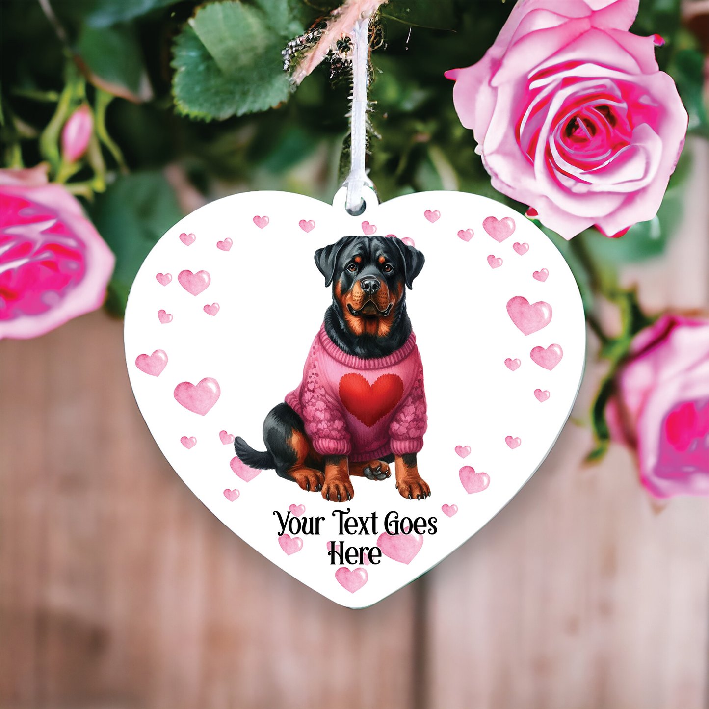 Personalised Rottweiler Love Decoration