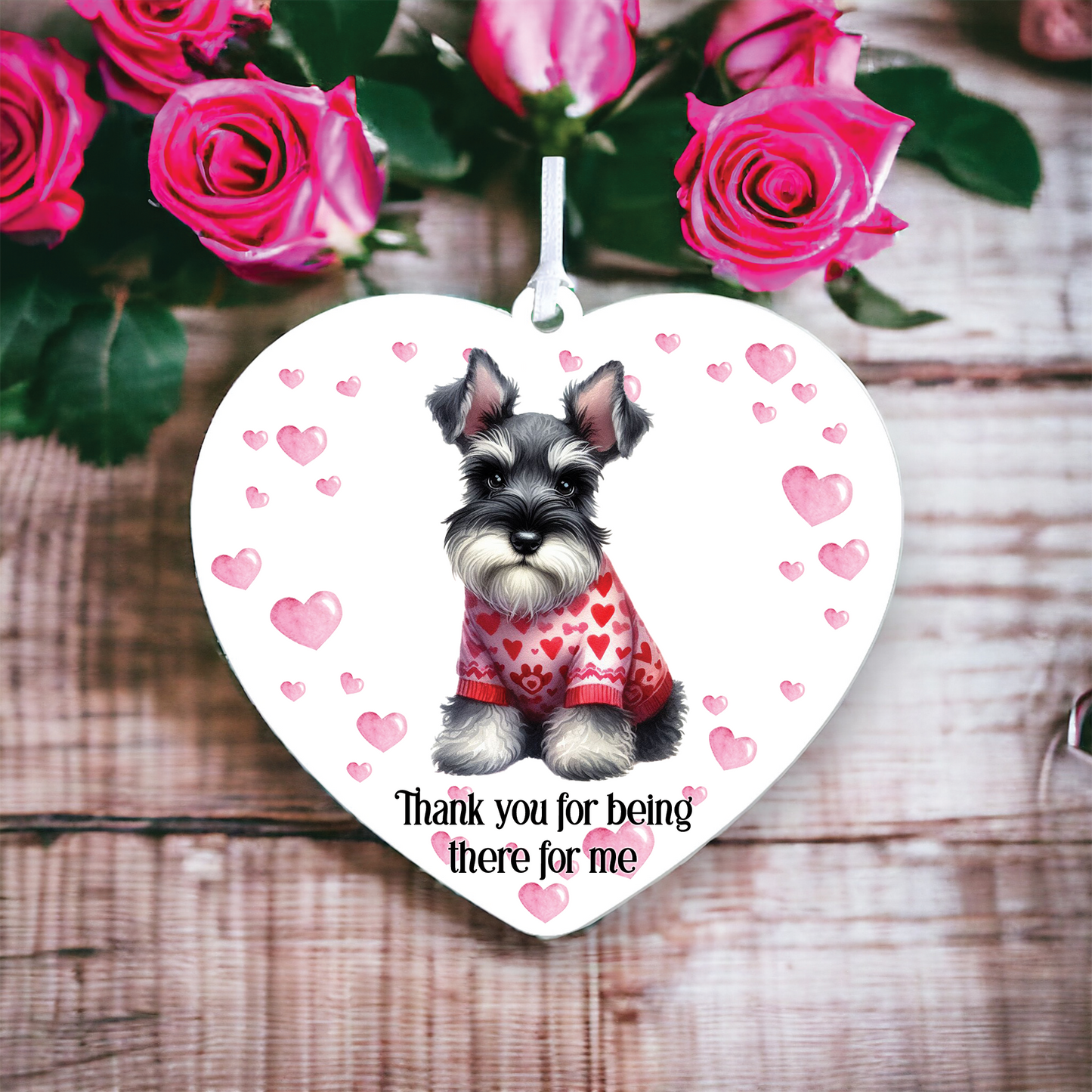 Personalised Schnauzer Love Decoration