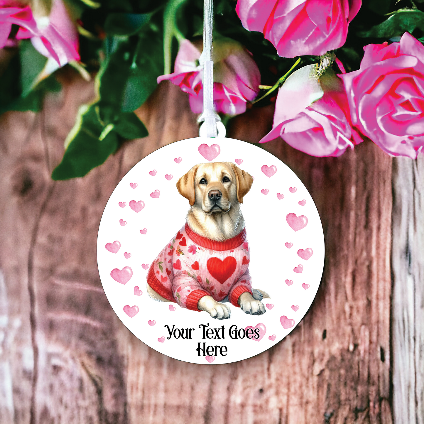 Personalised Labrador Retriever Love Decoration