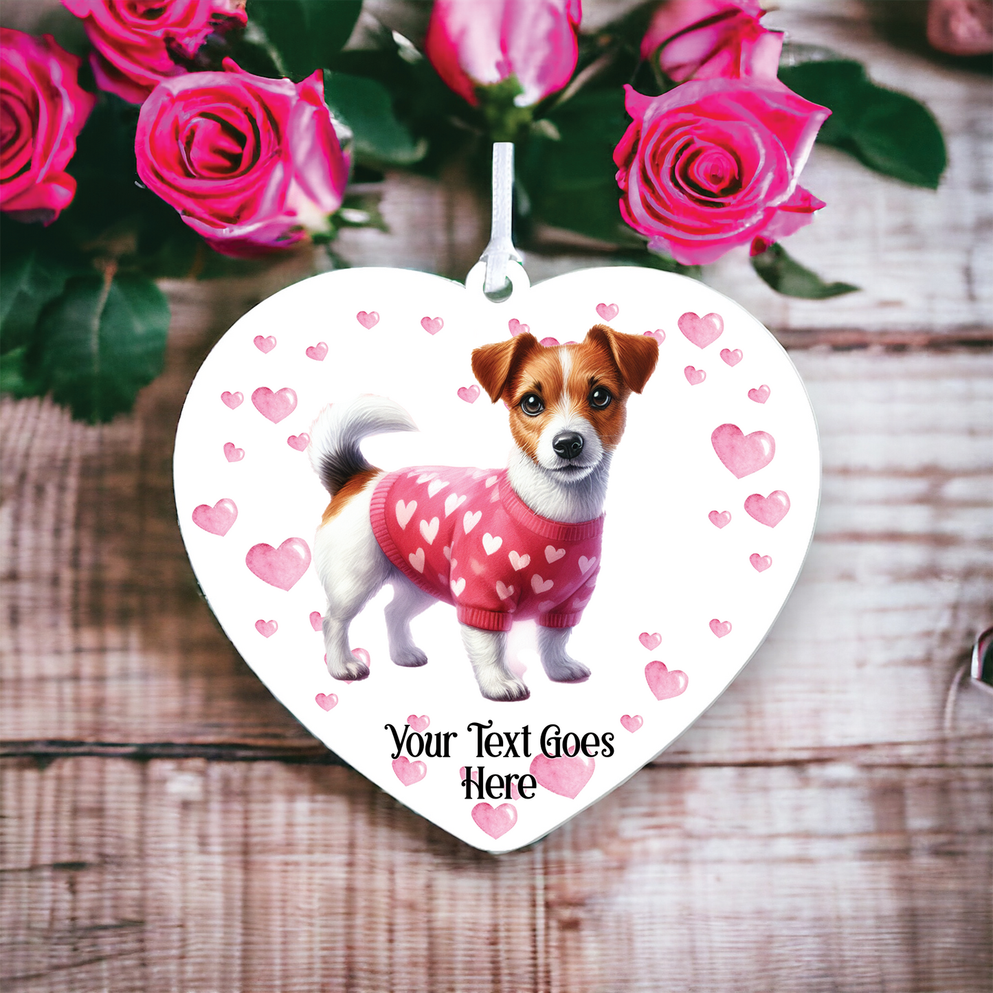 Personalised Jack Russell Love Decoration