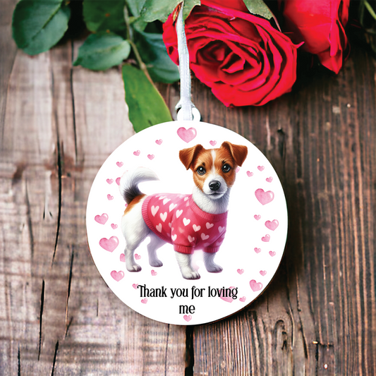 Personalised Jack Russell Love Decoration