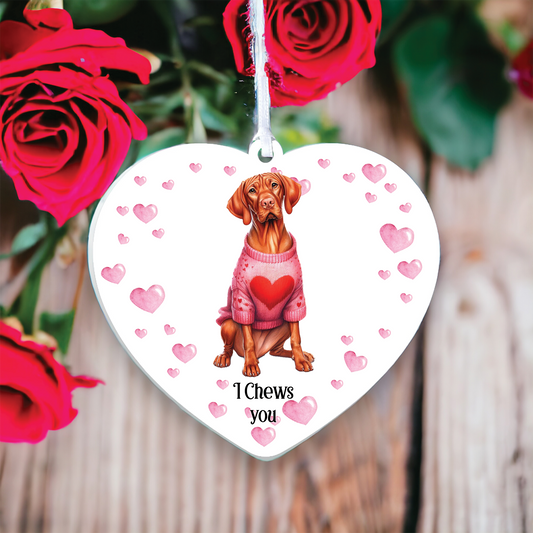 Personalised Vizsla Love Decoration