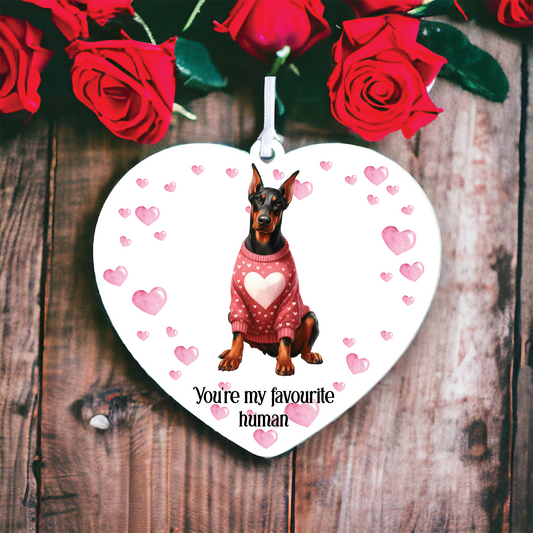 Personalised Doberman Pinscher Love Decoration