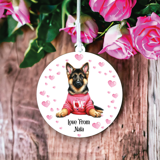 Personalised German Shepard Love Decoration