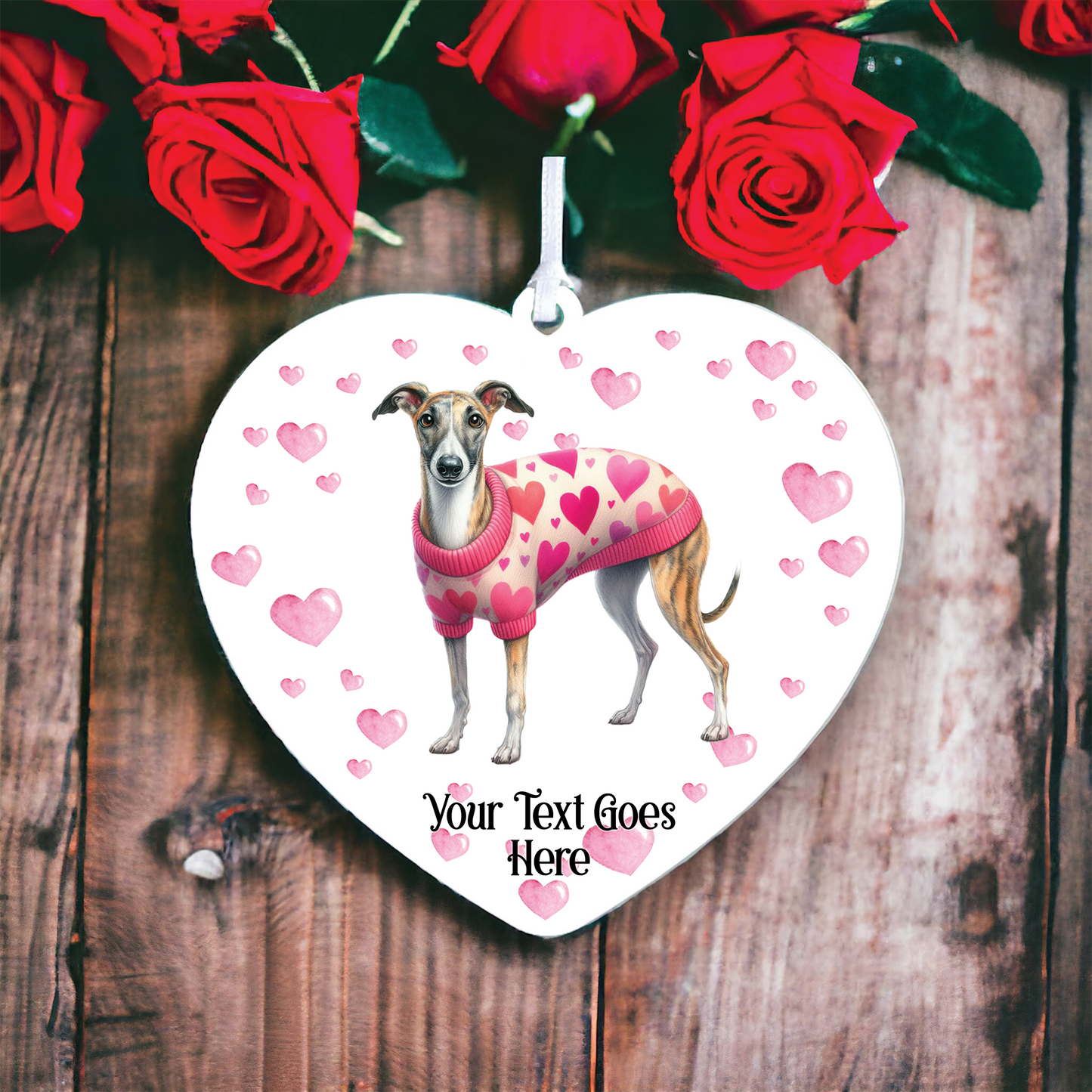 Personalised Greyhound Love Decoration