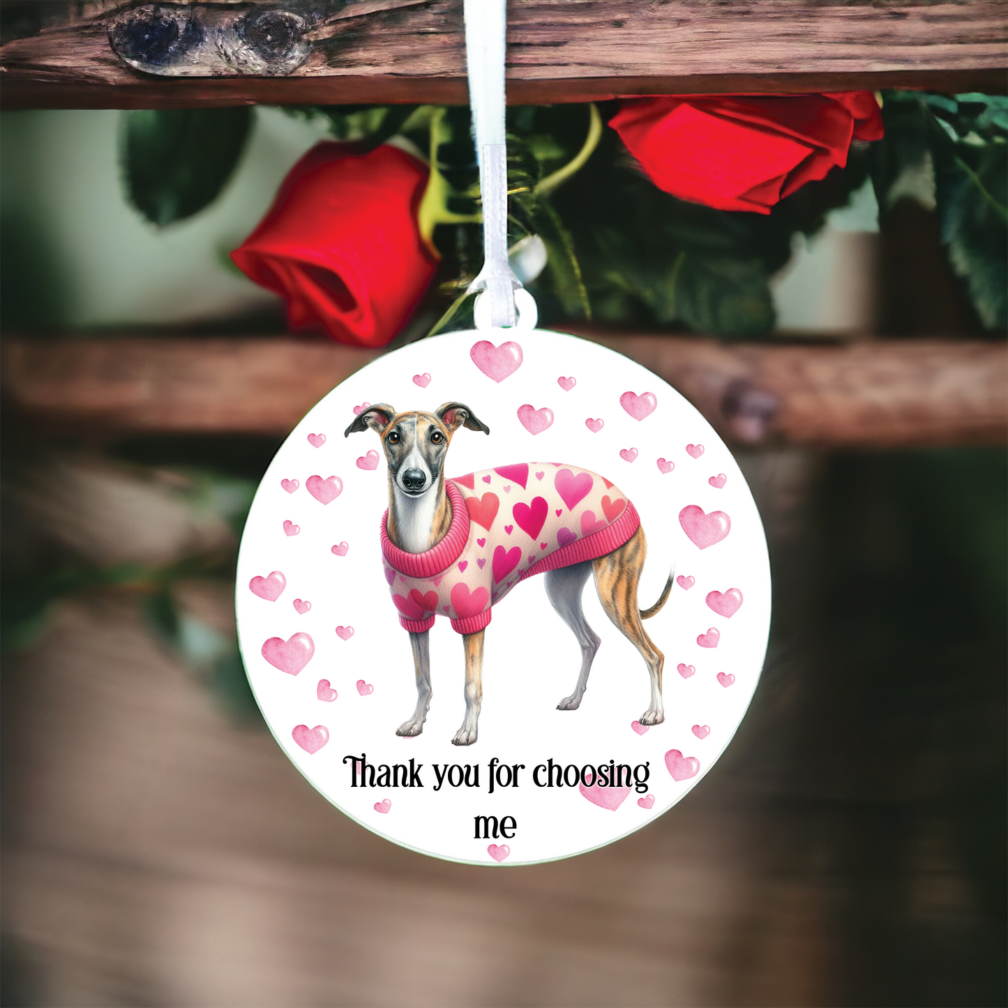 Personalised Greyhound Love Decoration