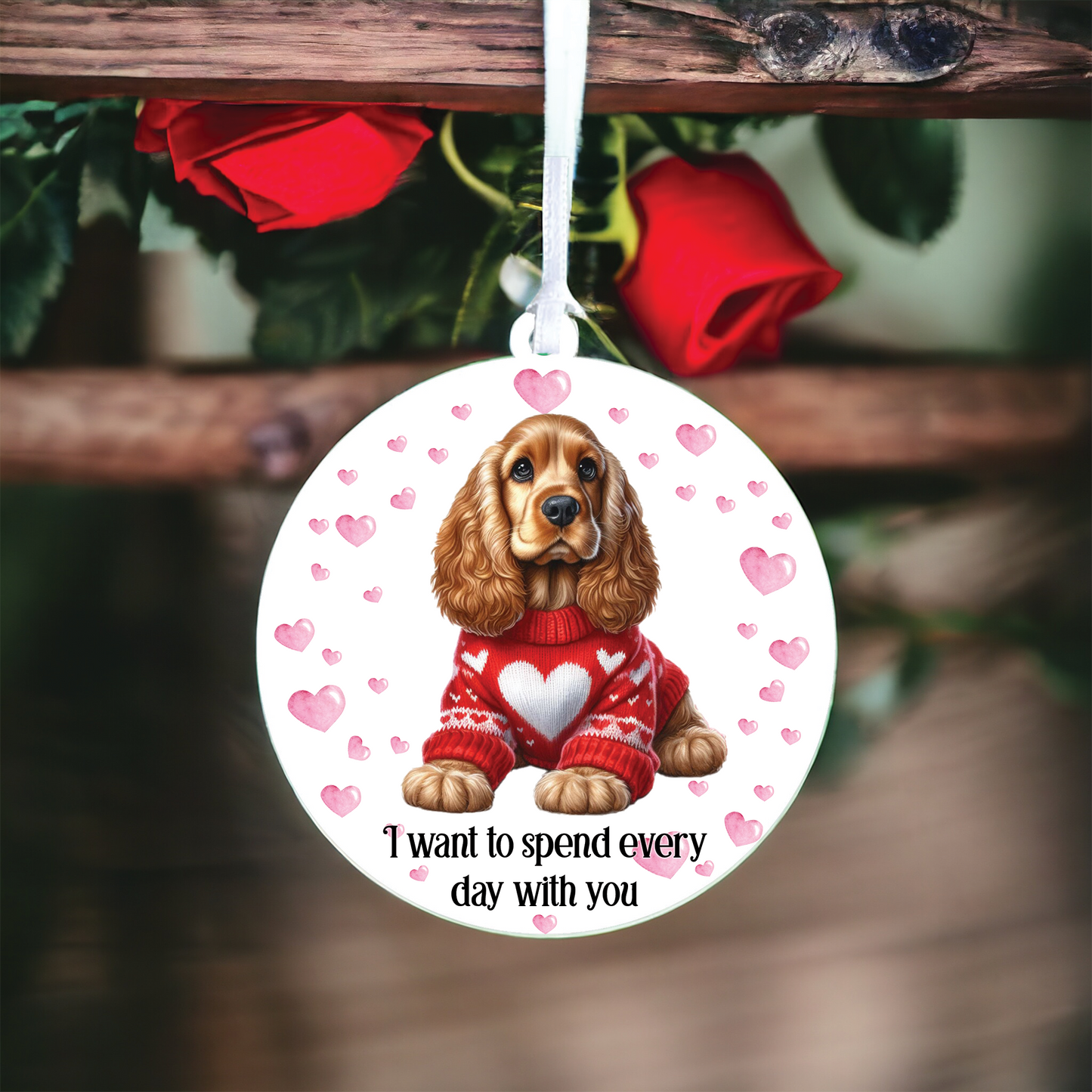 Personalised Cocker Spaniel Love Decoration