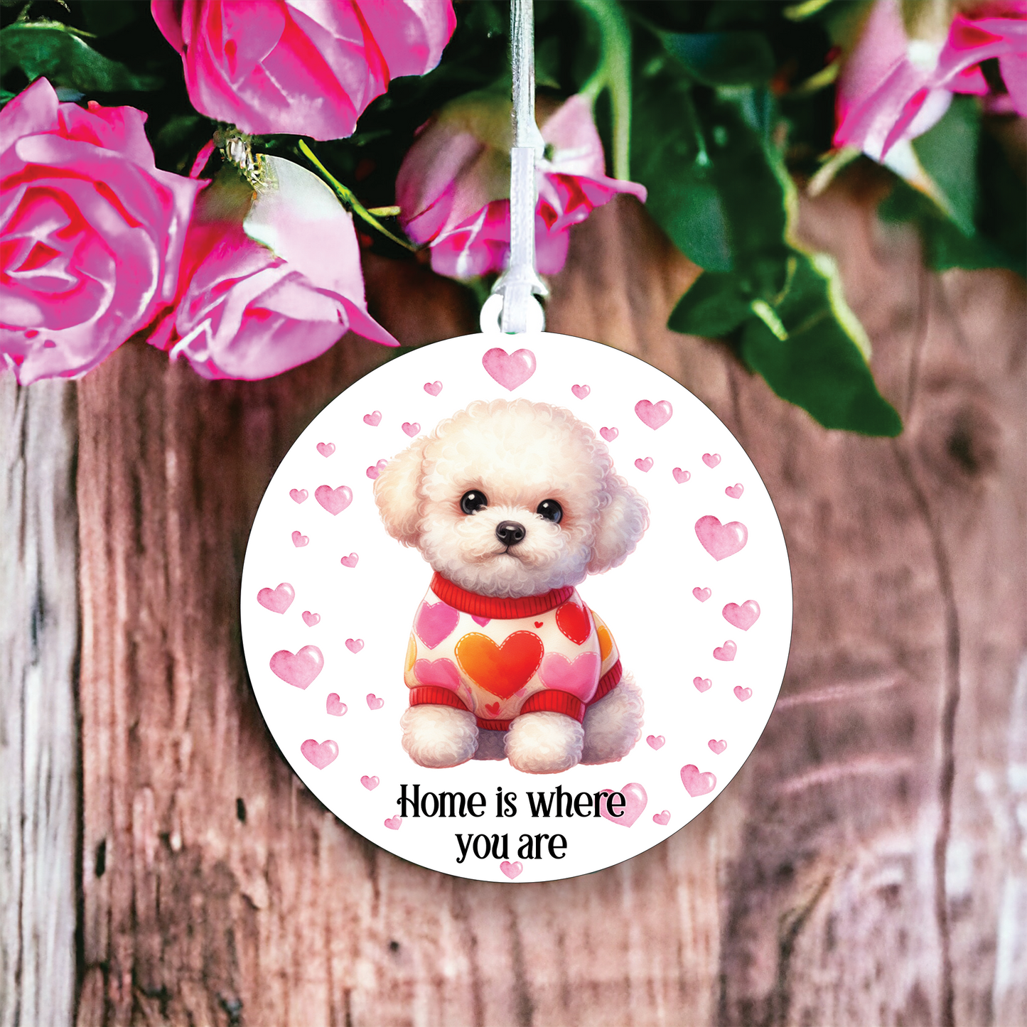 Personalised Bichon Frise Love Decoration B