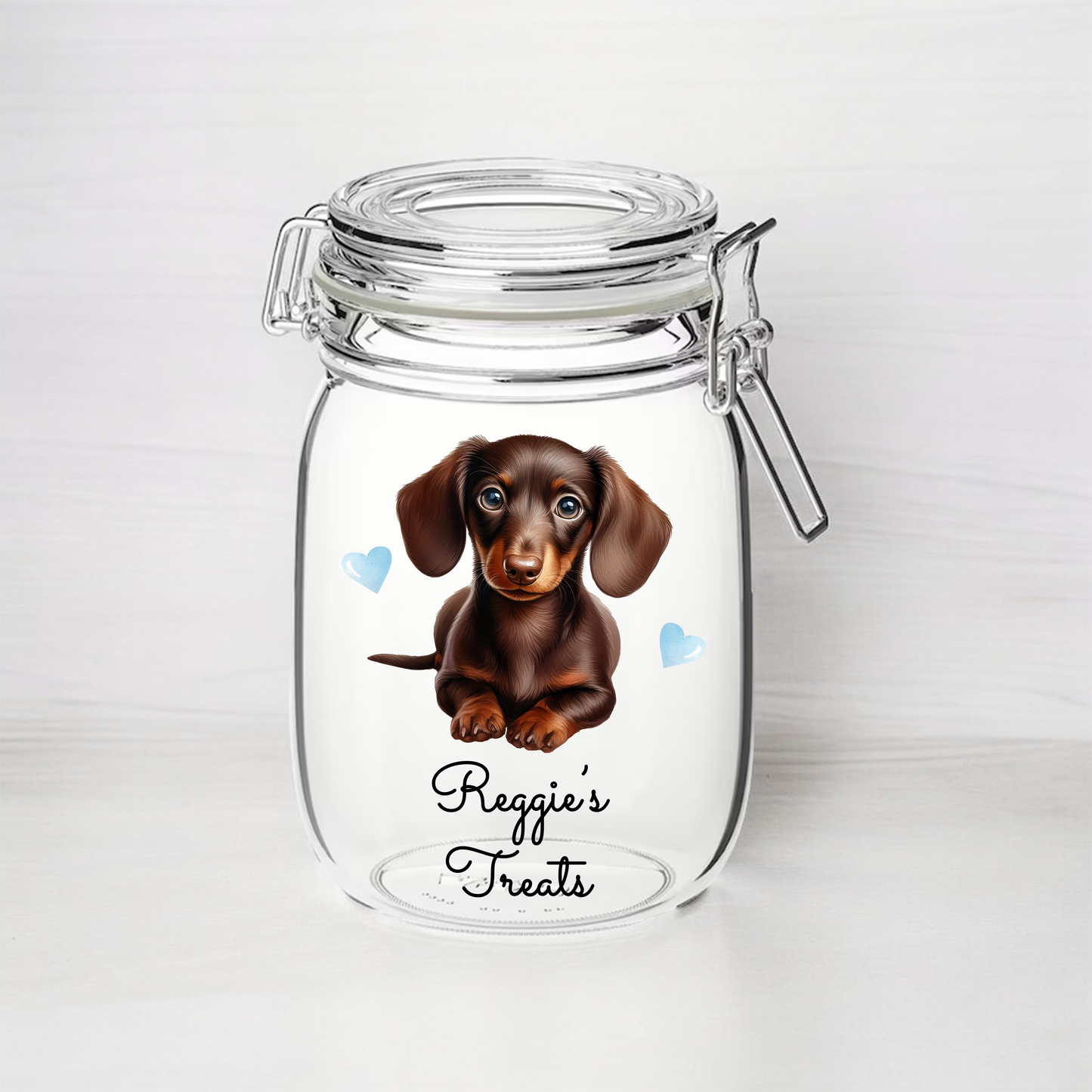 Personalised Dachshund Chocolate Treat Kilner Style Gift Jar - DGJR16