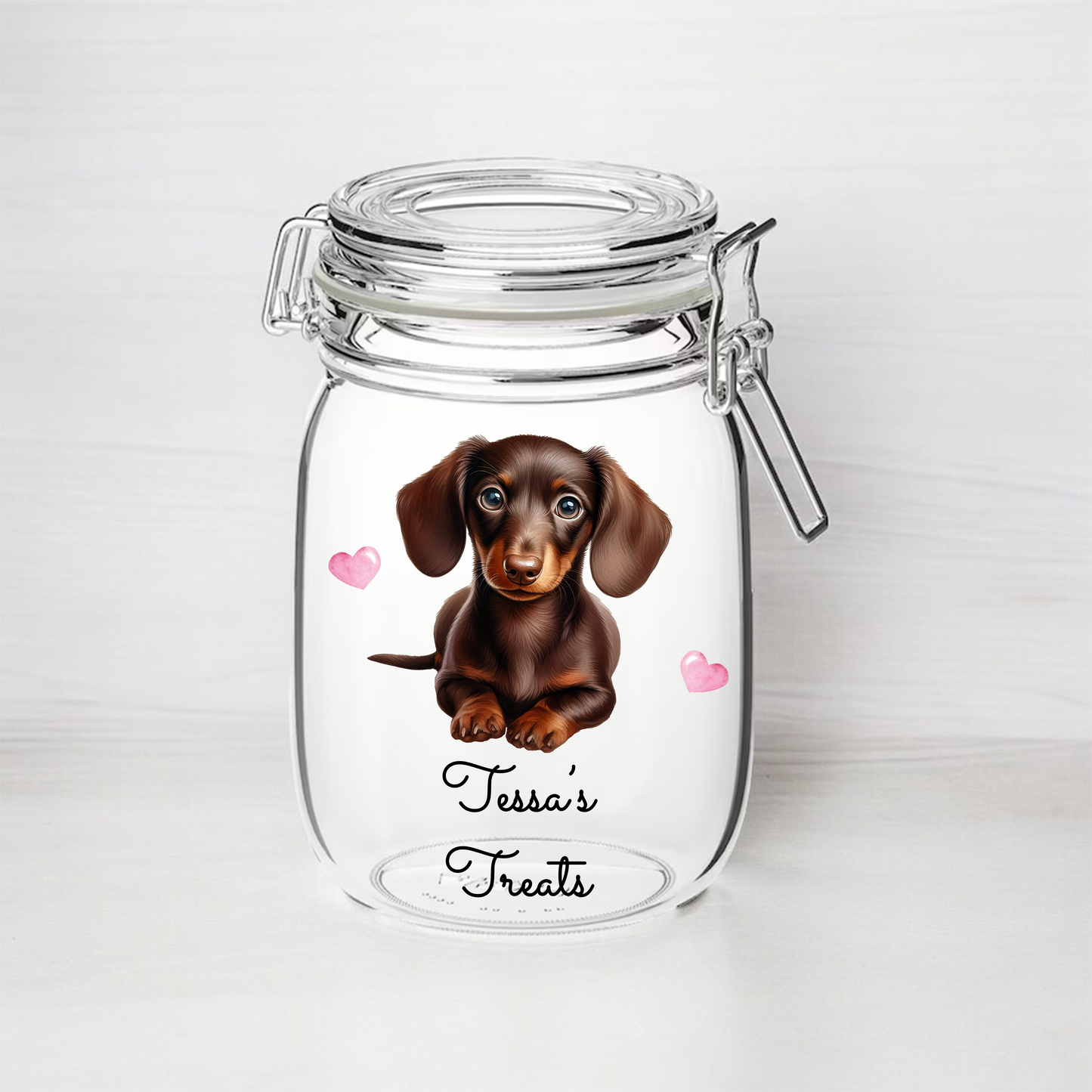 Personalised Dachshund Chocolate Treat Kilner Style Gift Jar - DGJR16