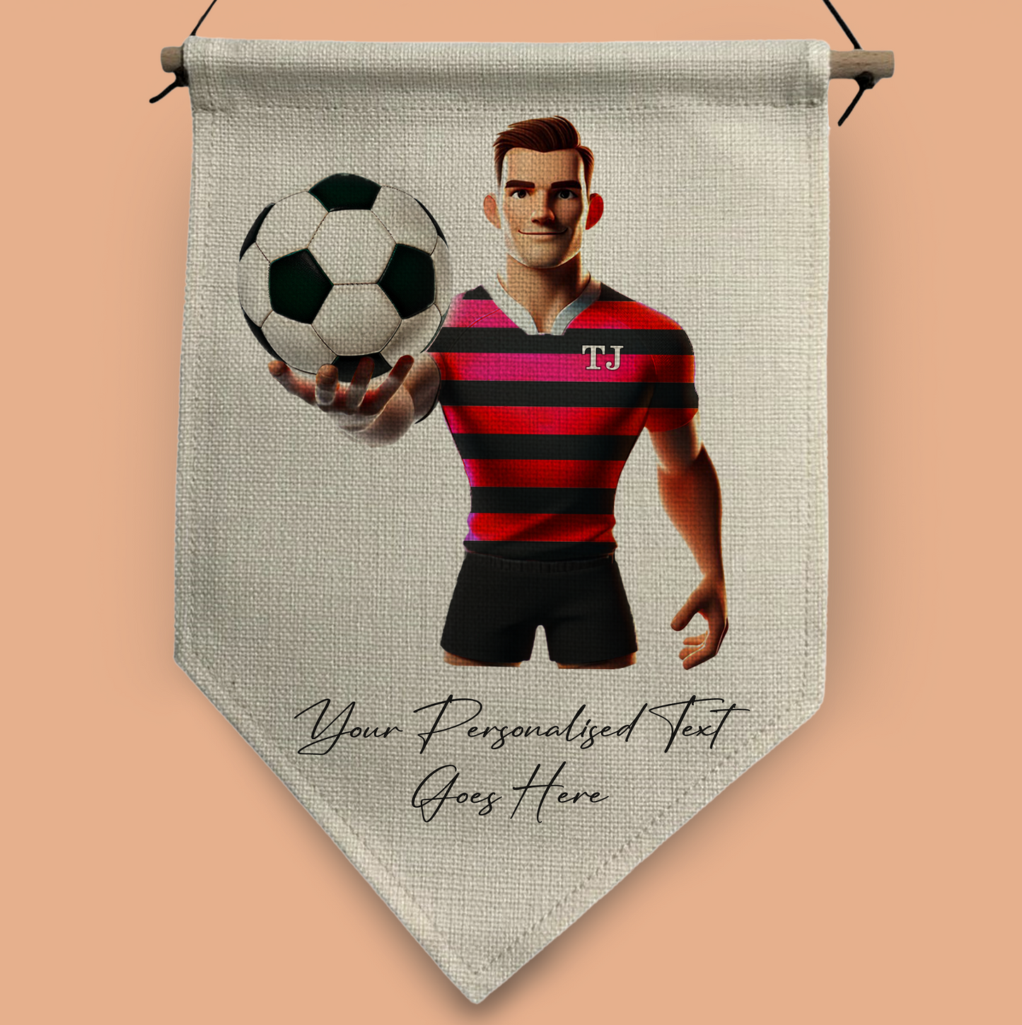 Personalised Football Team Shirt Creator - Pennant Flag