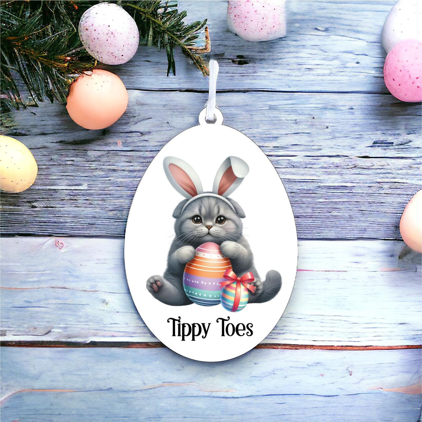 Personalised Chartreux Easter Egg Decoration