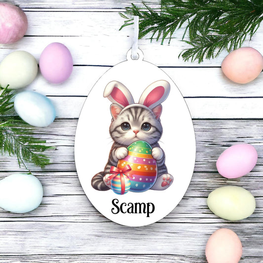 Personalised American Shorthair Easter Egg Decoration