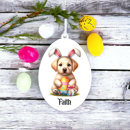 Personalised Labrador Retriever Dog Easter Egg Decoration