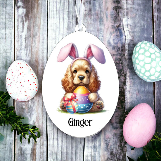 Personalised Cocker Spaniel Easter Egg Decoration