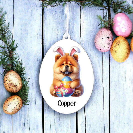 Personalised Chow Chow Easter Egg Decoration Easter Egg Decoration