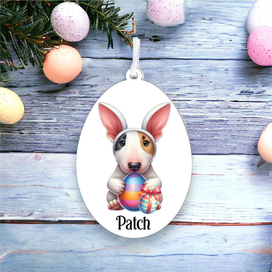 Personalised Bull Terrier Easter Egg Decoration