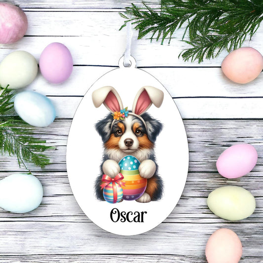 Personalised Australian Shepherd Easter Egg Decoration